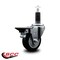 Service Caster 3.5'' Black Poly Swivel 1-1/8'' Expanding Stem Caster with Brake SCC-EX20S3514-PPUB-BLK-PLB-118 - alternate 3